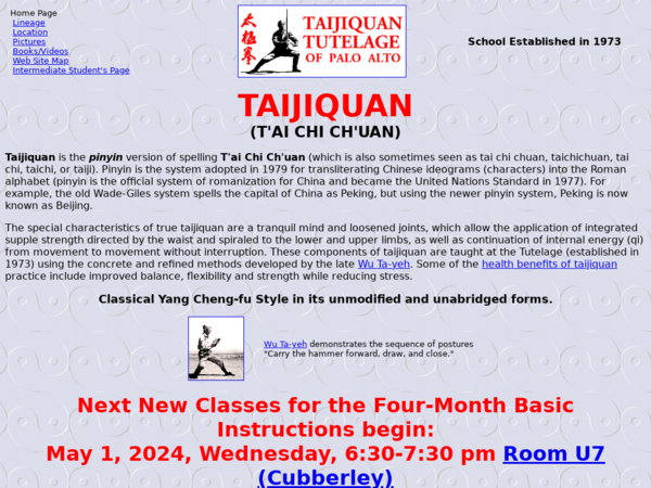 Taijiquan Tutelage OF Palo Alto