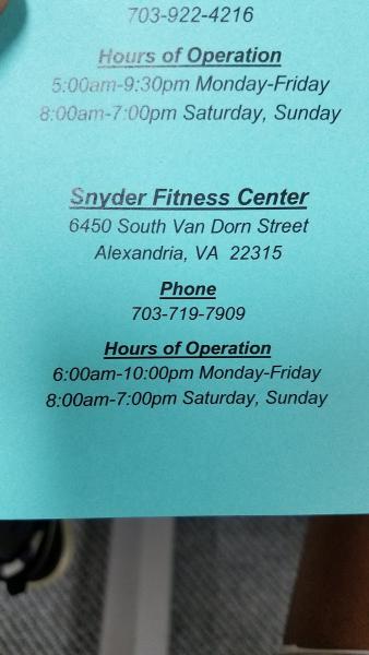 Snyder Fitness Center