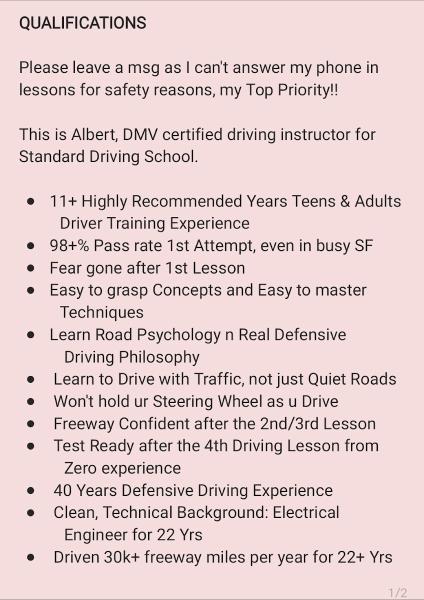 Albert's of Standard Driving School