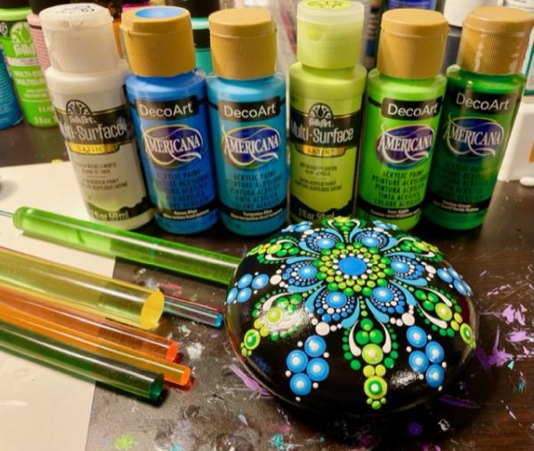 Joanne's Garden Whimsy Mandala Painting Classes