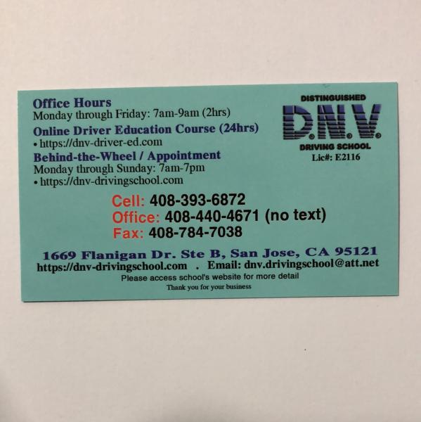 D.n.v. Distinguished Driving School