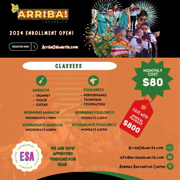 Arriba Sahuarita Performing Arts Mariachi + Folklorico