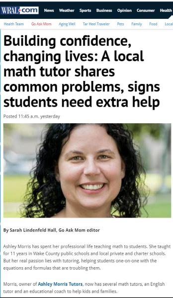 Ashley Morris: Raleigh Math Tutoring