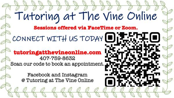 Tutoring at the Vine Online