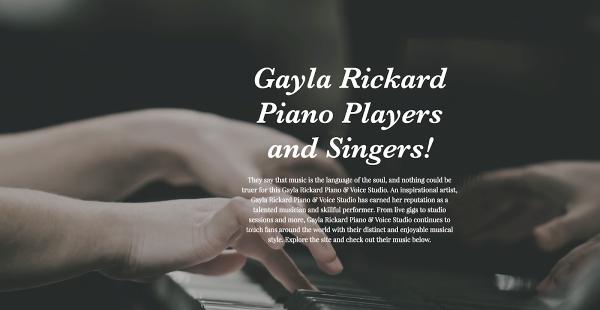 Gayla Rickard Piano Players and Singers