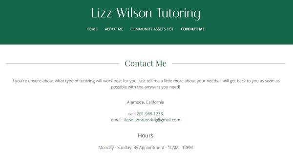 Lizz Wilson Tutoring