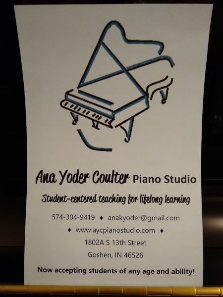 Ana Yoder Coulter Piano Studio