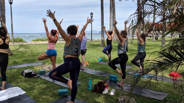 Yoga Under the Palms Waikiki