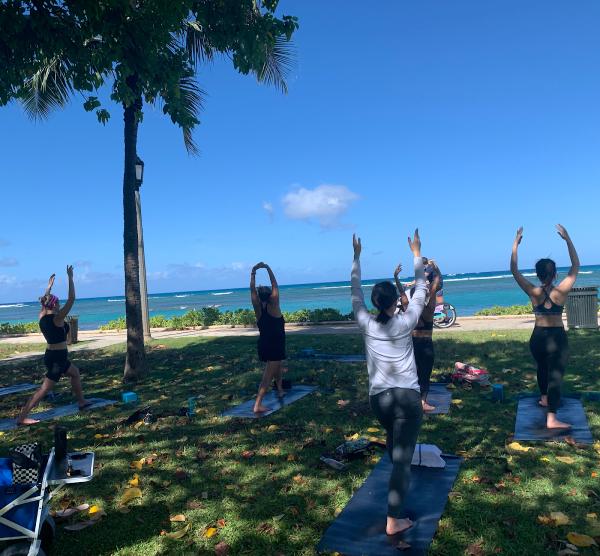 Yoga Under the Palms Waikiki