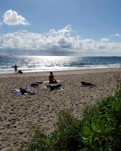 Yoga on the Beach at Ocean Manor Resort