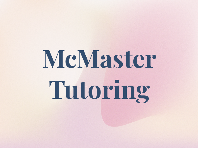 McMaster Tutoring