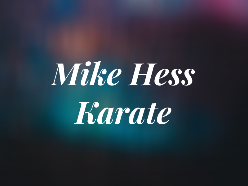 Mike Hess Karate