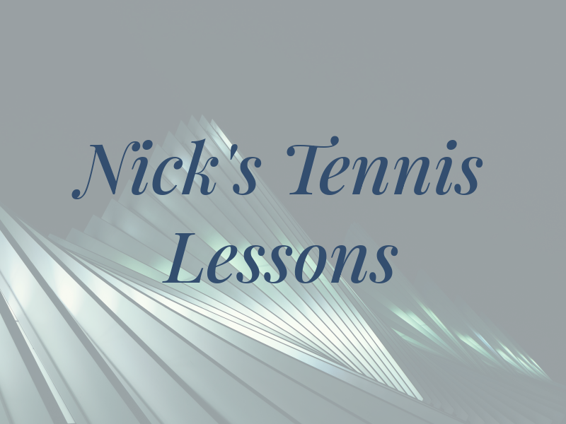 Nick's Tennis Lessons