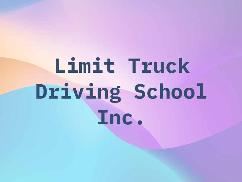 No Limit Truck Driving School Inc.