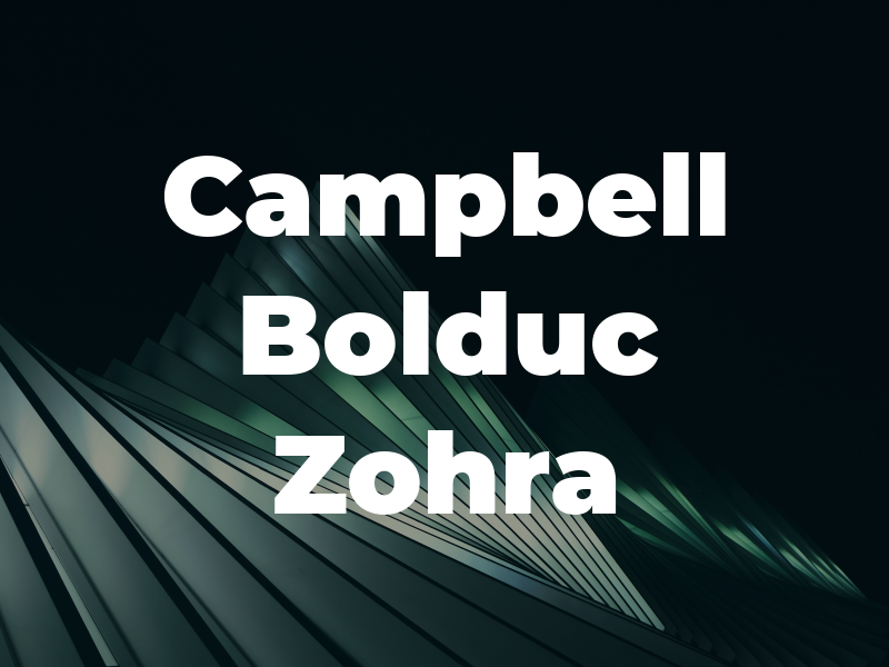 Campbell Bolduc Zohra DC