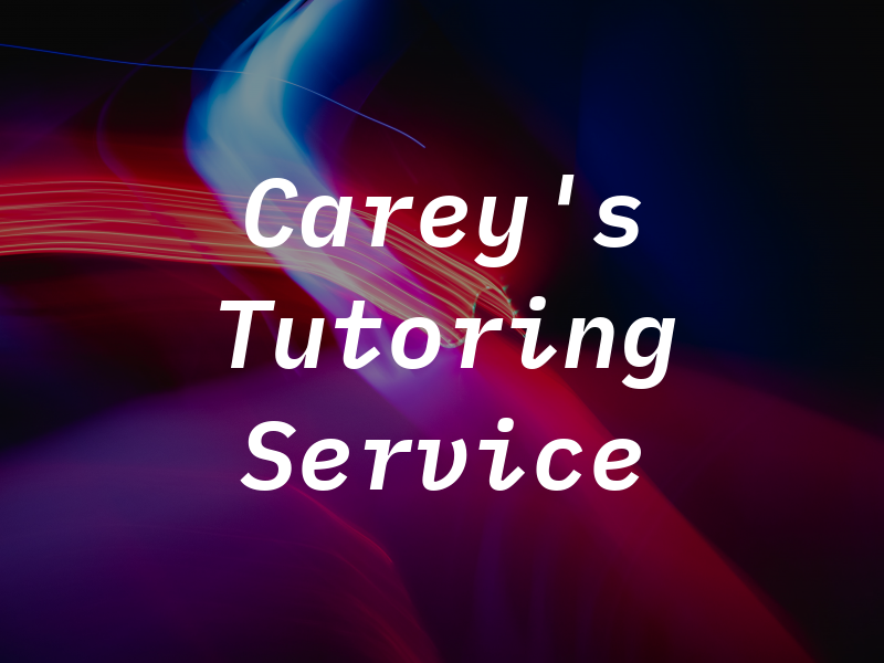 Carey's Tutoring Service