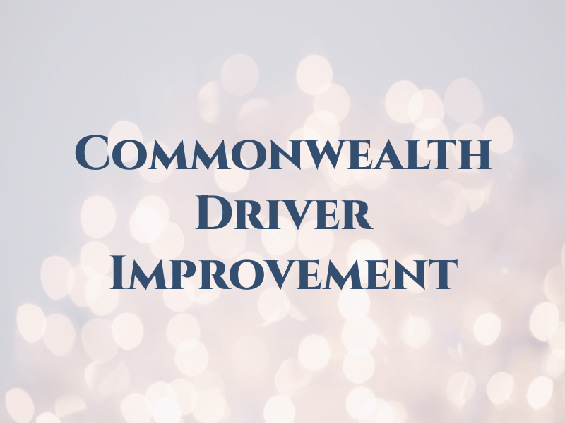 Commonwealth Driver Improvement