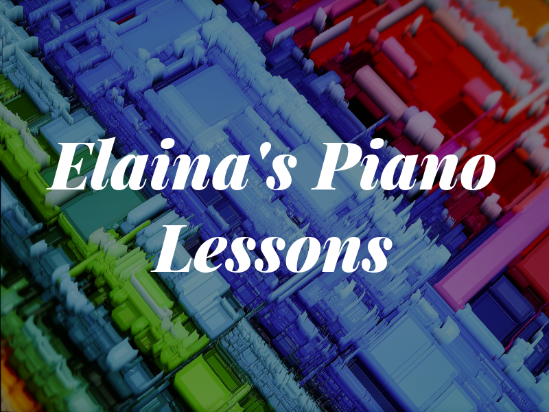 Elaina's Piano Lessons