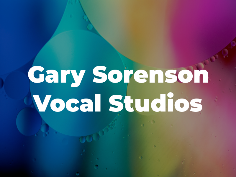 Gary Sorenson Vocal Studios