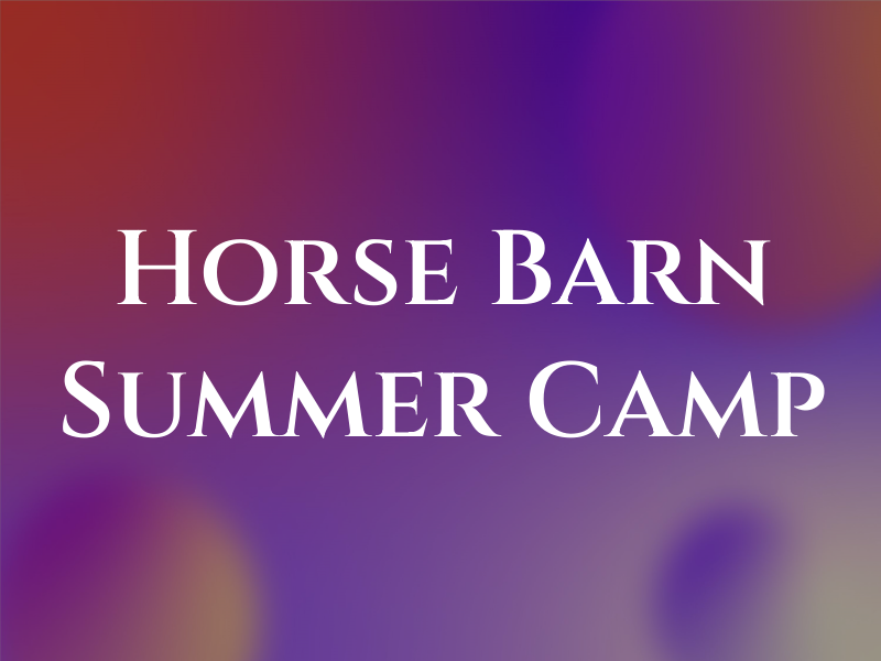 Horse Barn Summer Camp