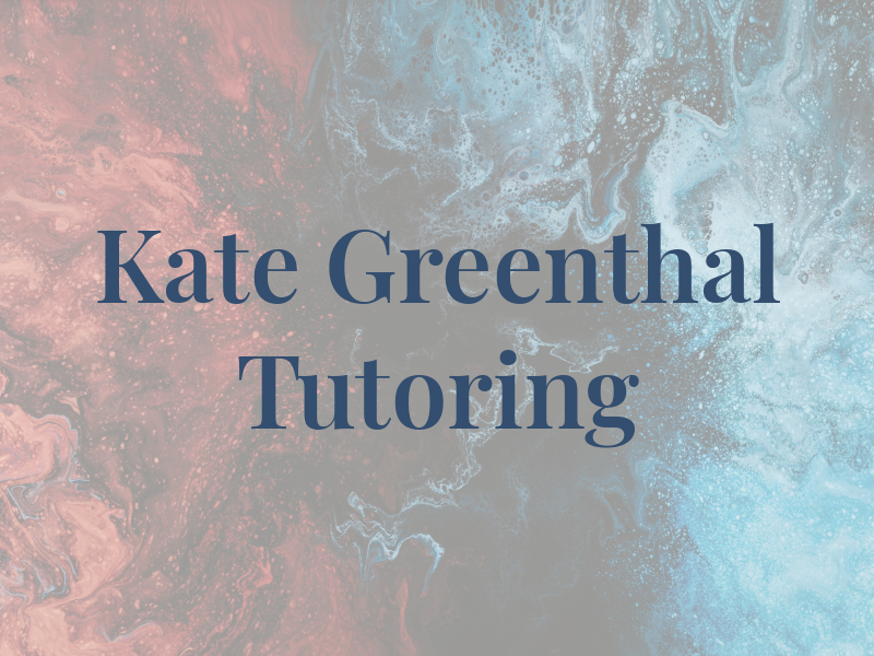 Kate Greenthal Tutoring