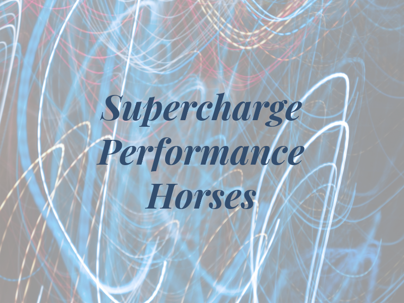 Supercharge Performance Horses