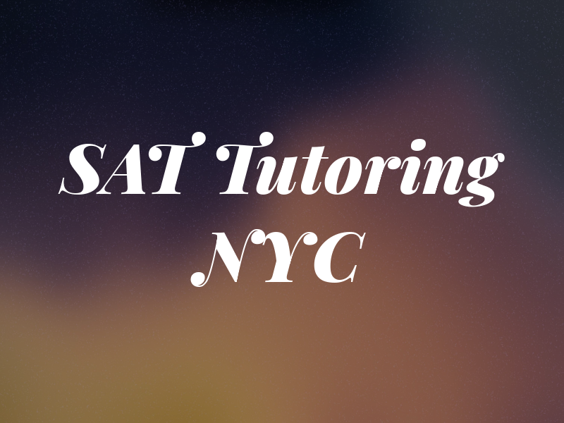 SAT Tutoring NYC