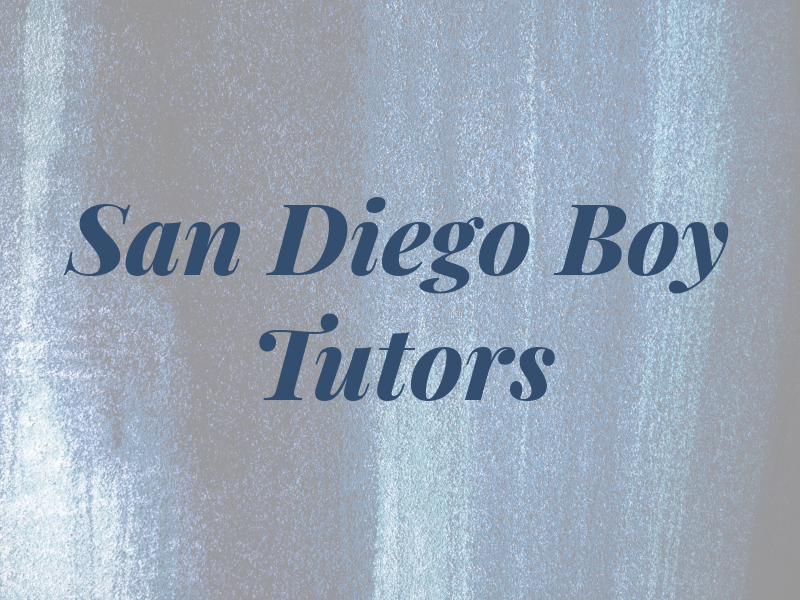 San Diego Boy Tutors