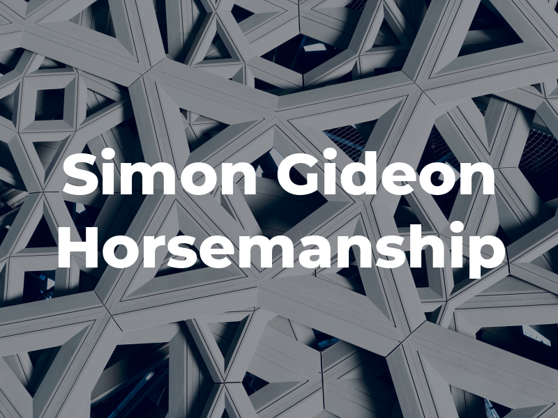 Simon Gideon Horsemanship