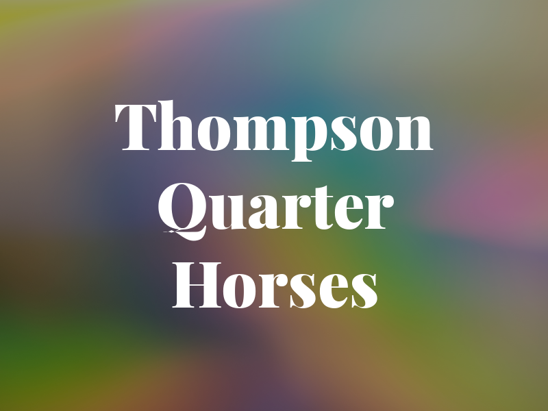 Thompson Quarter Horses