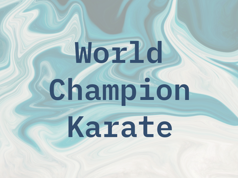 World Champion Karate
