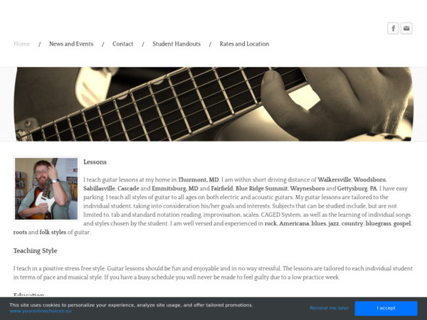Brent Progecene Guitar Lessons in Thurmont