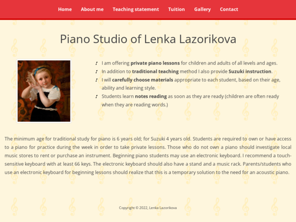 Piano Studio of Lenka Lazorikova