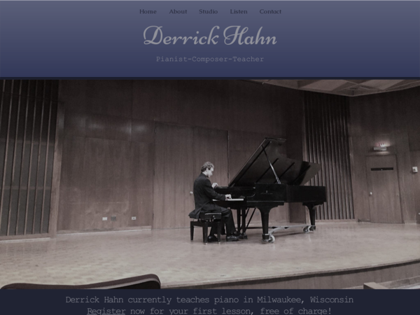 Derrick Hahn Piano Lessons