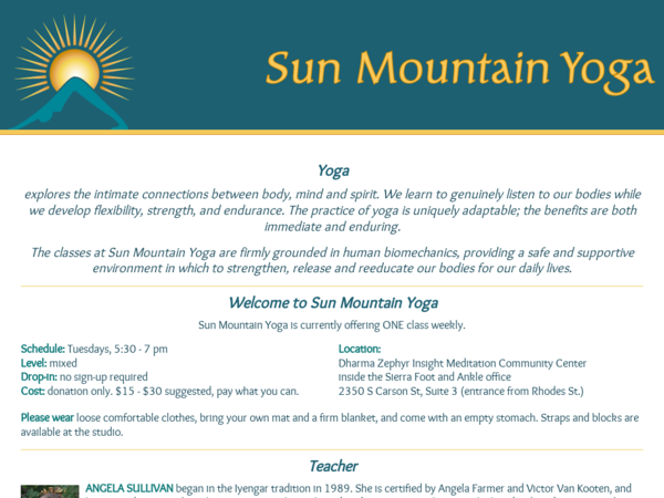 Sun Mountain Yoga