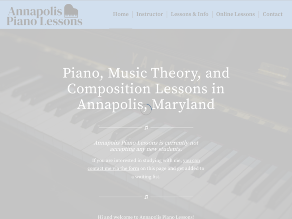 Annapolis Piano Lessons