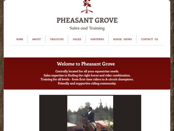 Pheasant Grove Sales and Training