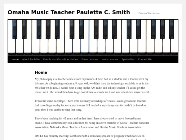 Omaha Music Teacher Paulette C. Smith