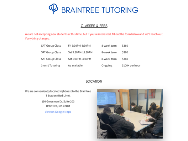 Braintree Tutoring