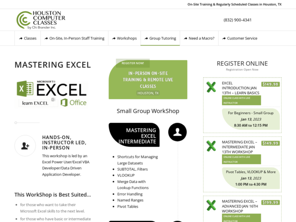 Houston Excel Classes by Chi Brander