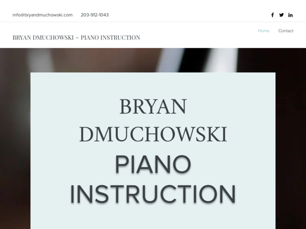 Bryan Dmuchowski ~ Piano Instruction